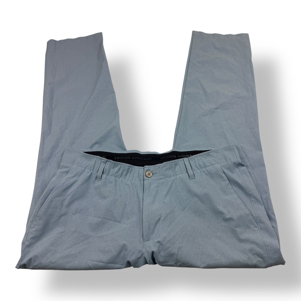 Under Armour Mens Golf Pants Light Blue Flat Front Performance‎ 38x30 Solid